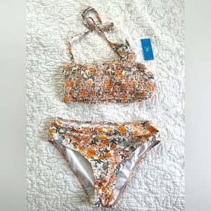 CUPSHE Floral Bandeau Bikini Set